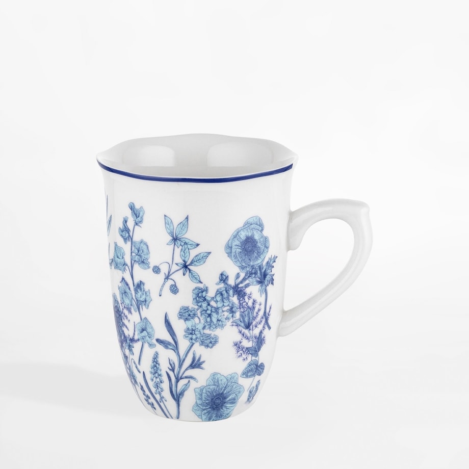 Zestaw 2x Kubek Ceramiczny 380 ml Kubki do Kawy Herbaty napoje Kwiaty boho