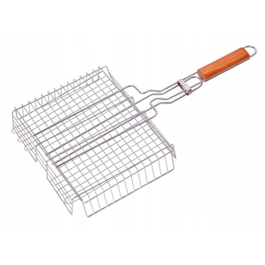 Ruszt do grillowania mięsa ryb warzyw z bokami 31cm SKAUT