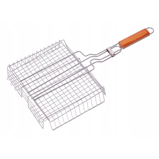 Ruszt do grillowania mięsa ryb warzyw z bokami 31cm SKAUT