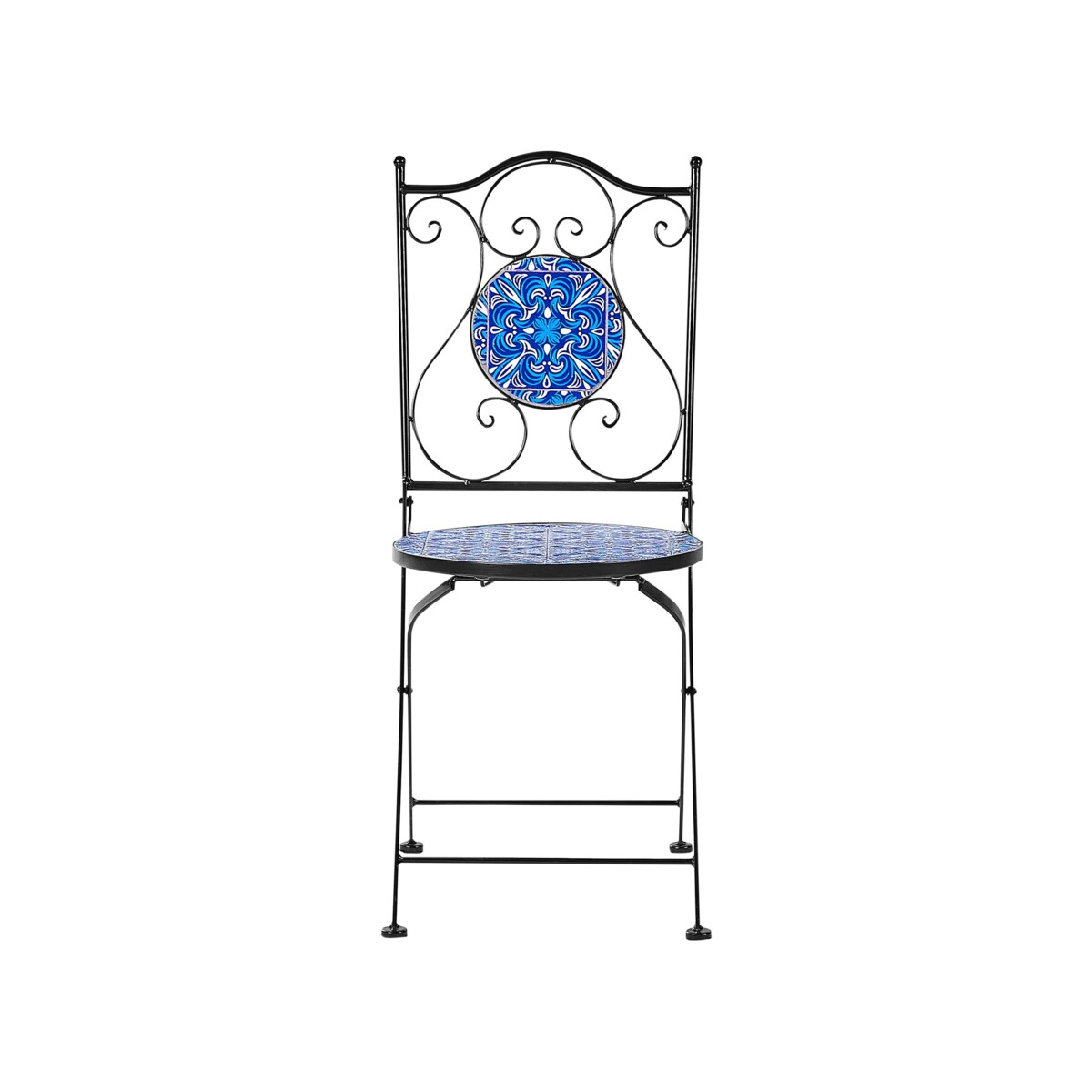 Zestaw mebli balkonowych Składane CIGLIANO Metal Czarny