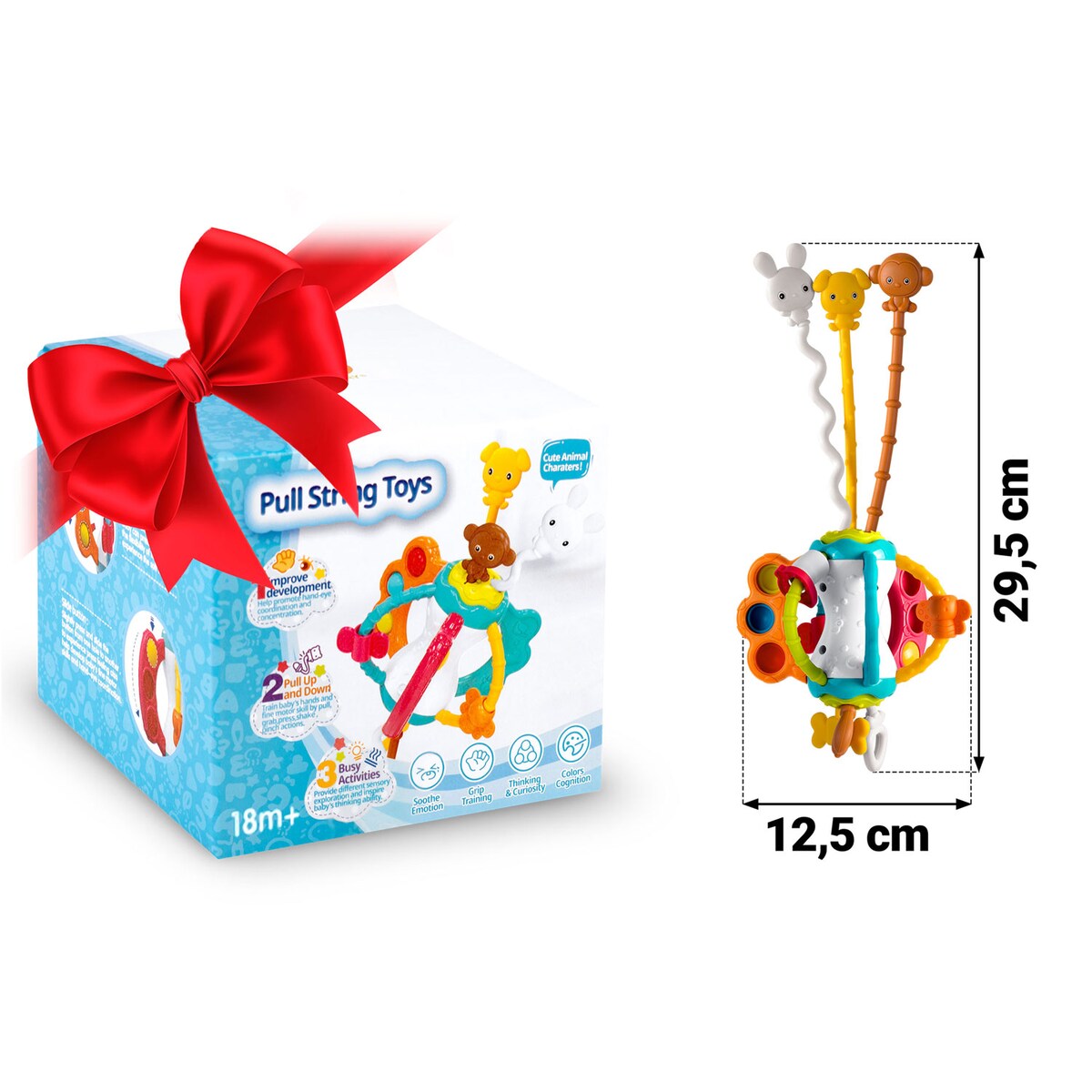 Zabawka sensoryczna edukacyjna Ricokids RK-750 Montessori dla niemowląt 18m+ 775000