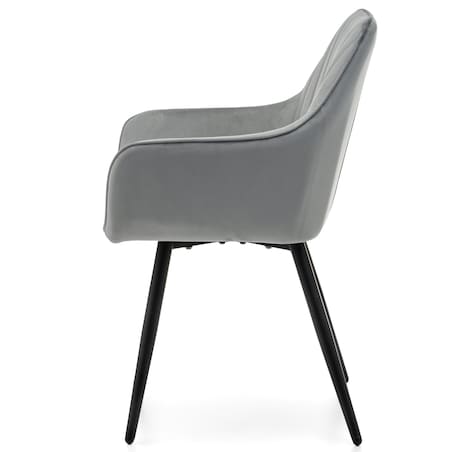 Krzesło tapicerowane pikowane welurowe do salonu jadalni nowoczesne PASSO jasnoszare