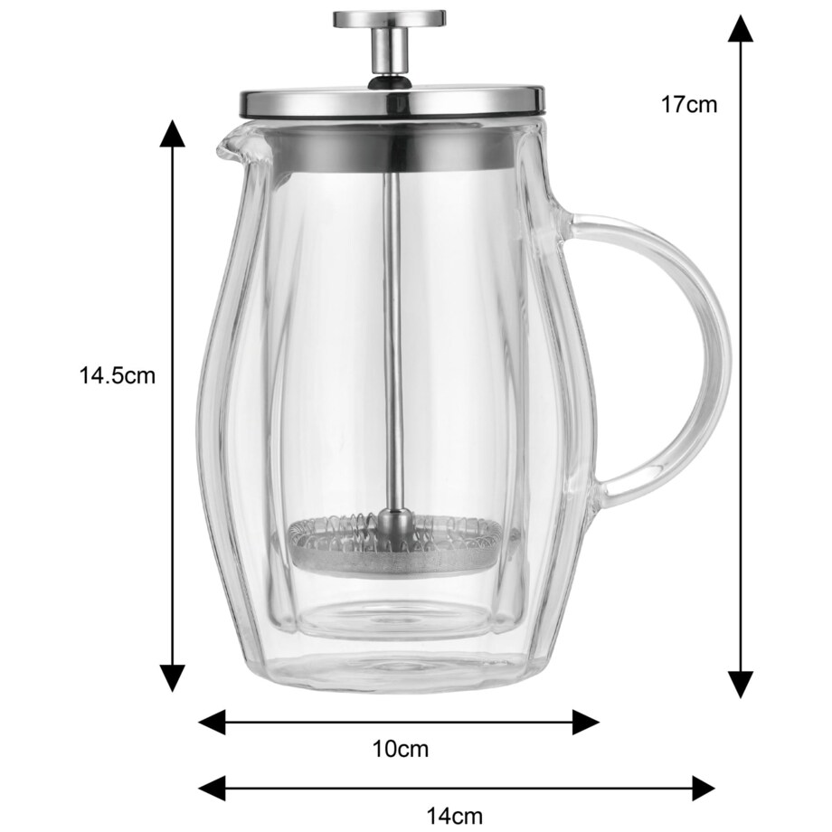 Zaparzacz do kawy herbaty 0.35L French Press srebrny KLAUSBERG