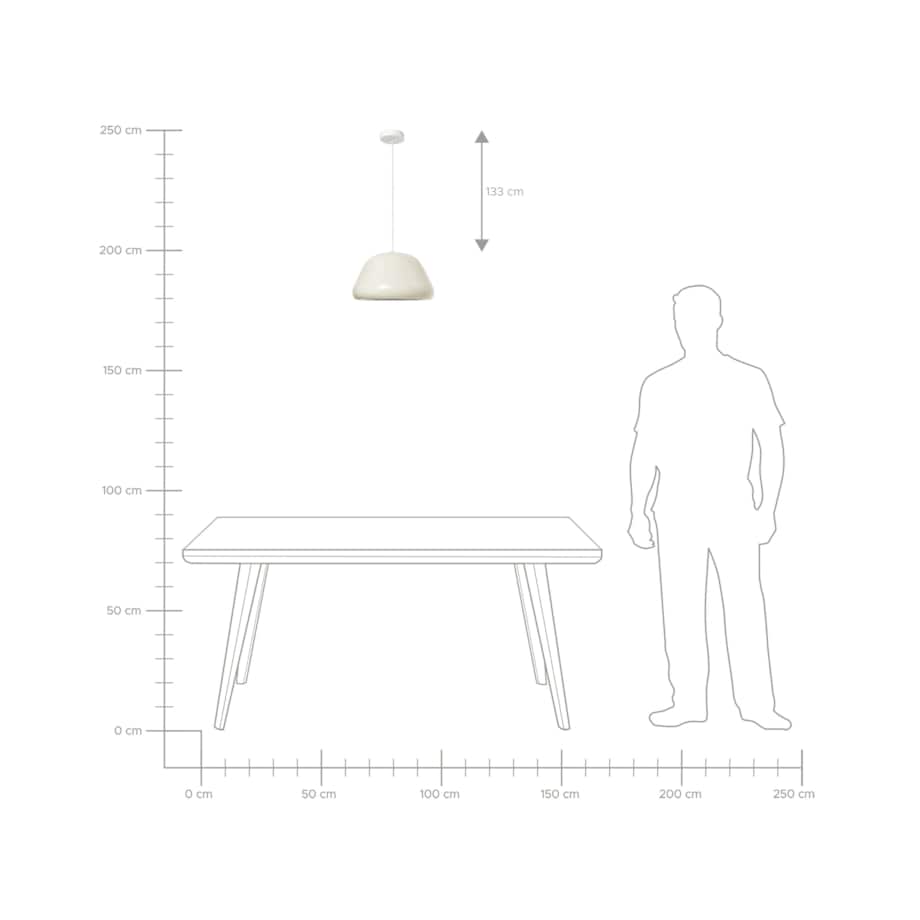 Lampa wisząca JOKU Metal Jasnobeżowy