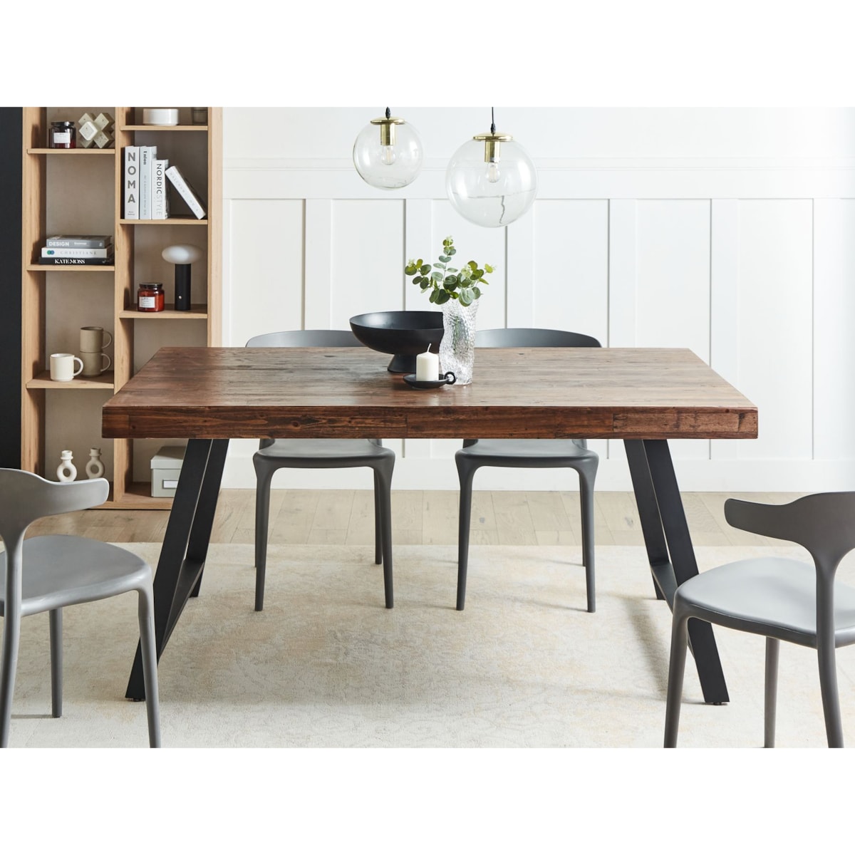 Stół do jadalni WARTON Ciemnobrązowy 160 cm 90 cm Drewno