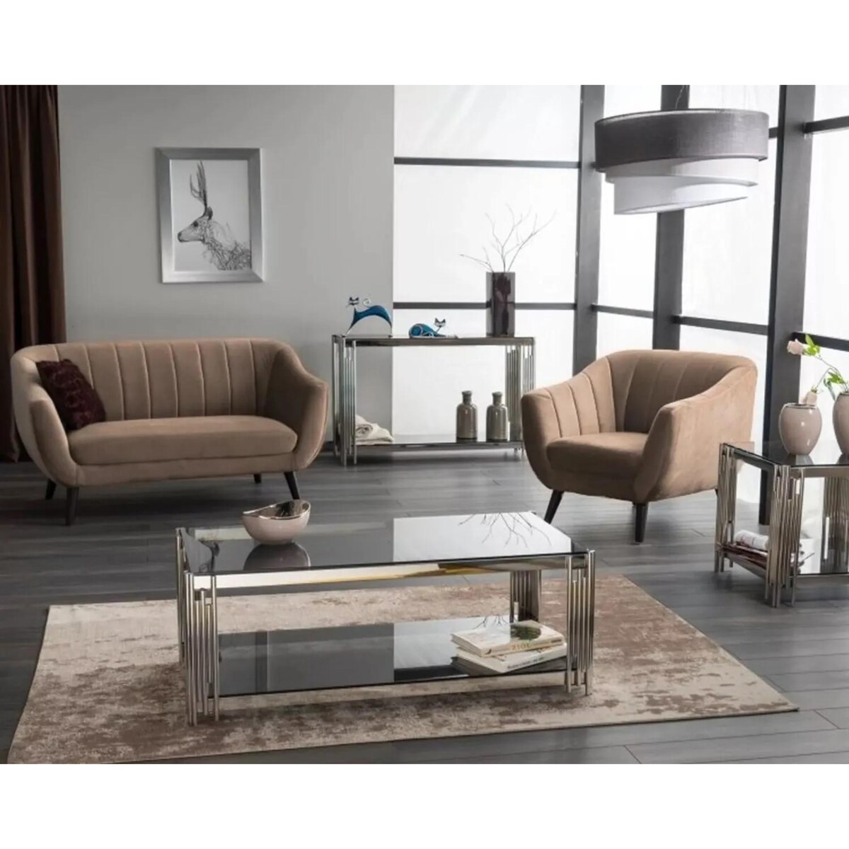 Fotel tapicerowany ELITE 1 VELVET beżowy