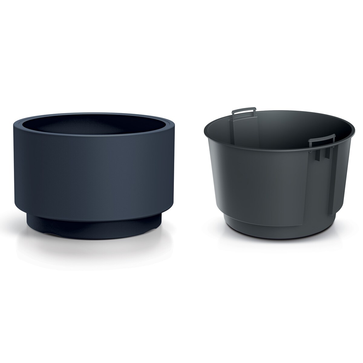 Doniczka Donica Ogrodowa 46,8 Cm Okrągła Na Taras Do Ogrodu Domu Antracytowa