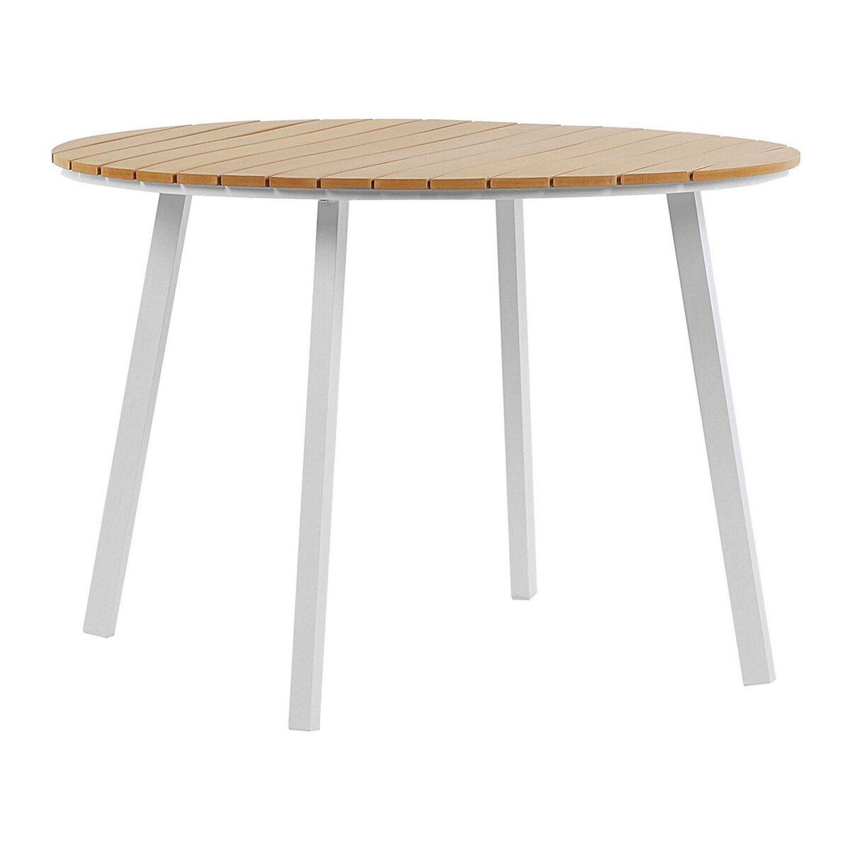 Stół ogrodowy ø 105 cm jasne drewno CAVOLI