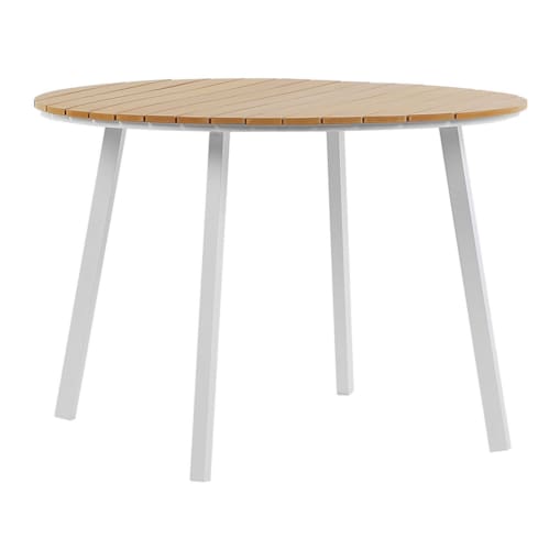 Stół ogrodowy ø 105 cm jasne drewno CAVOLI