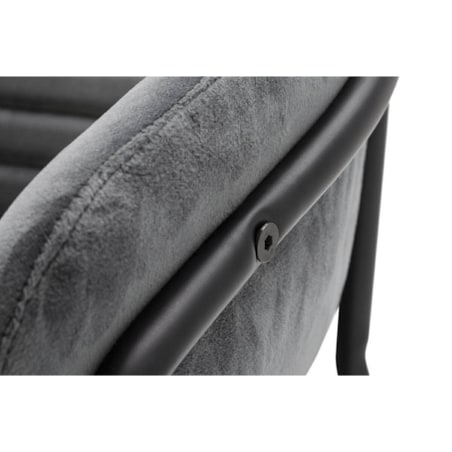 Jadalniane krzesło nowoczesne NAOMI welur ciemnoszare czarne