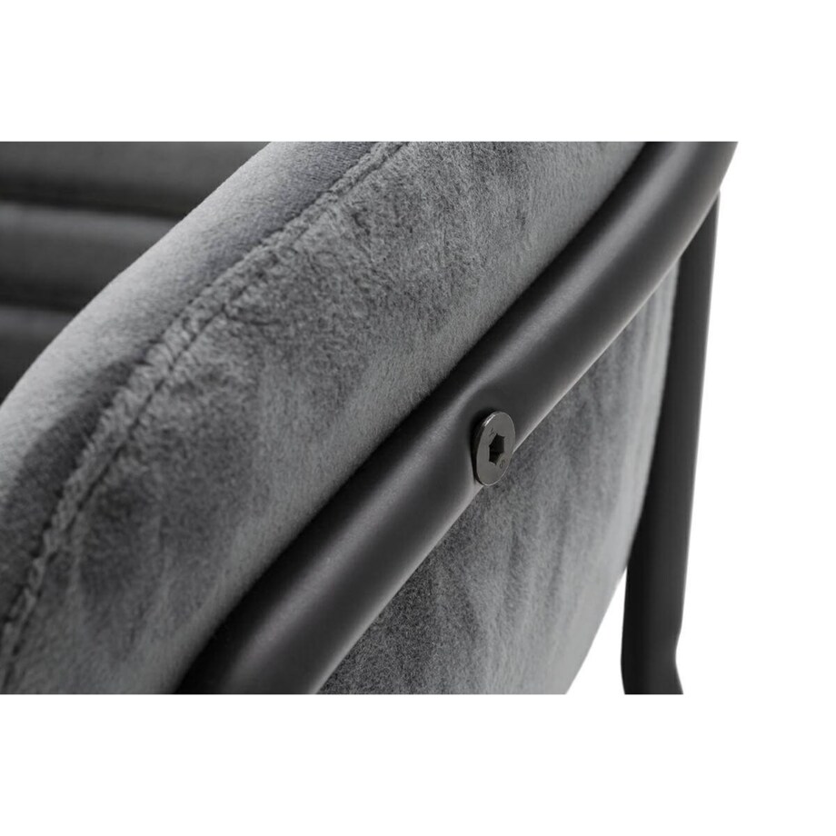 Jadalniane krzesło nowoczesne NAOMI welur ciemnoszare czarne