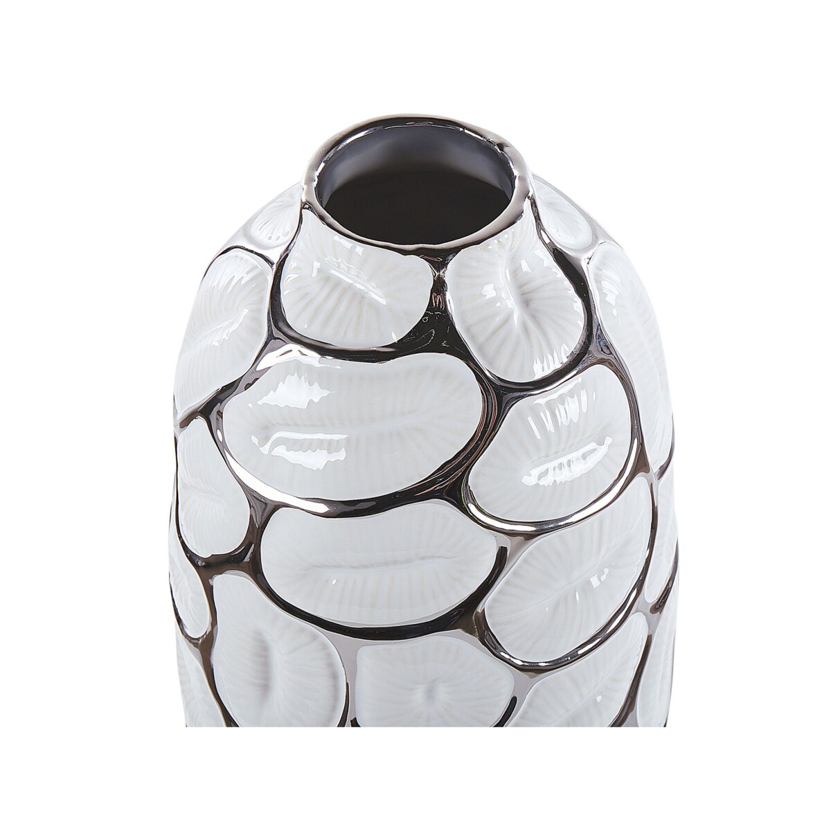 Wazon dekoracyjny ceramiczny 28 cm biały CENABUM