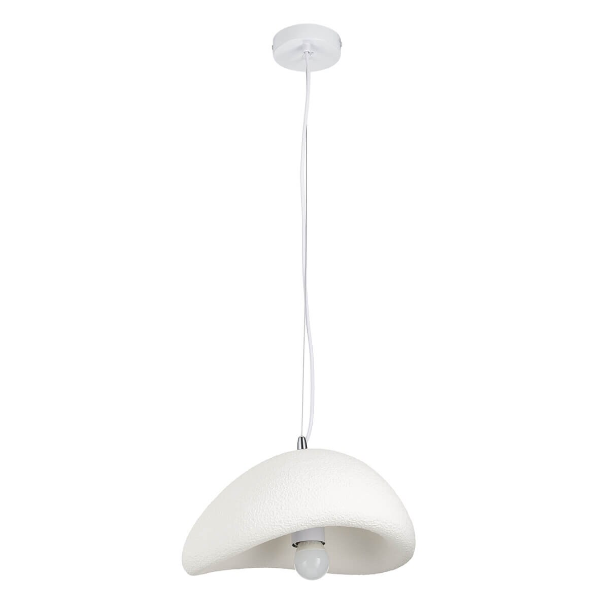Zwieszana lampa jadalniana Stone DN426-300 kamień metal tworzywo biały