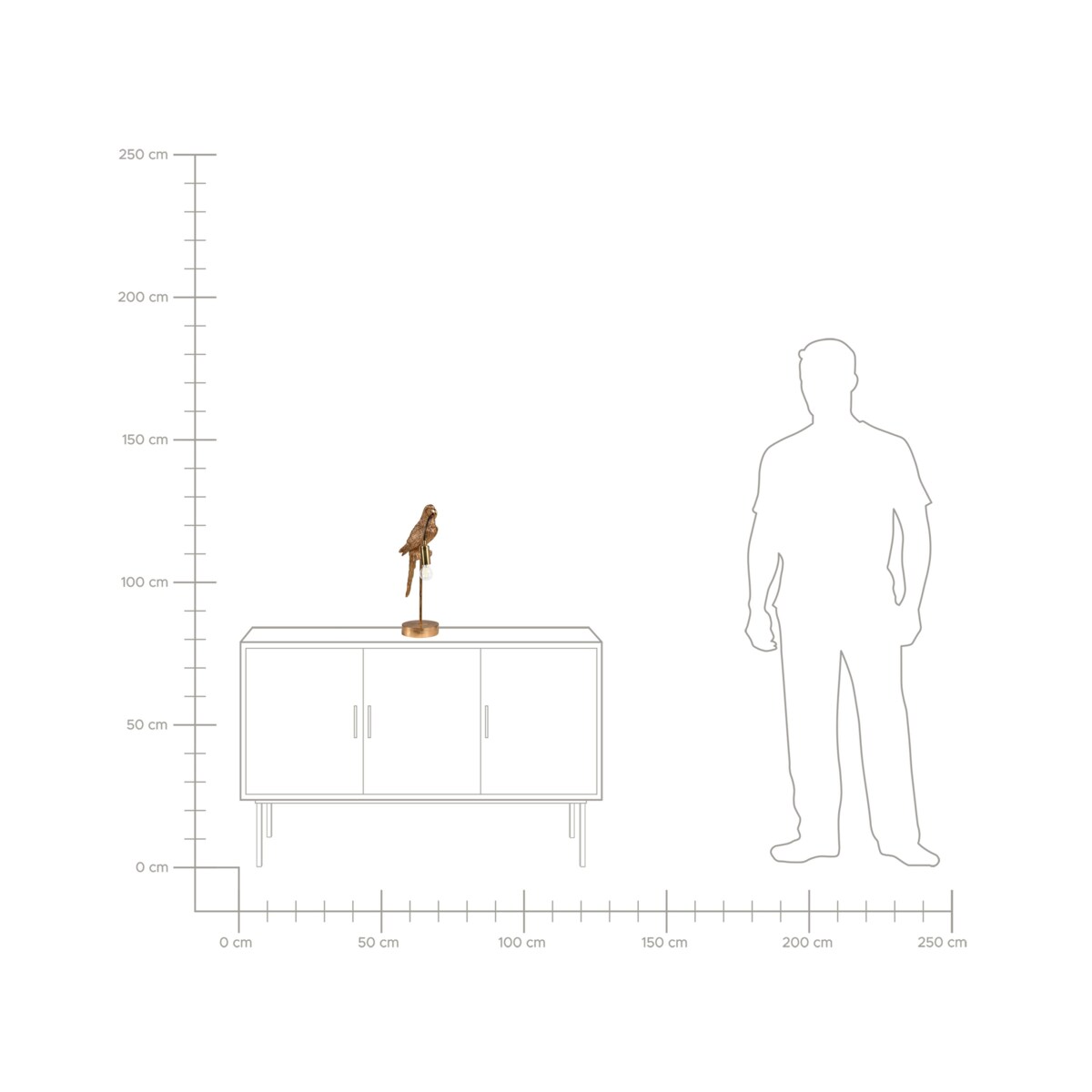 Lampa stołowa Papuga SINATRA Złoty