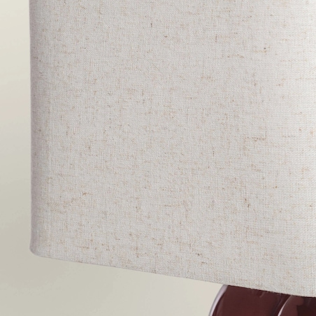 Lampa stołowa ceramiczna, bordowa, 51,5 cm, Vera