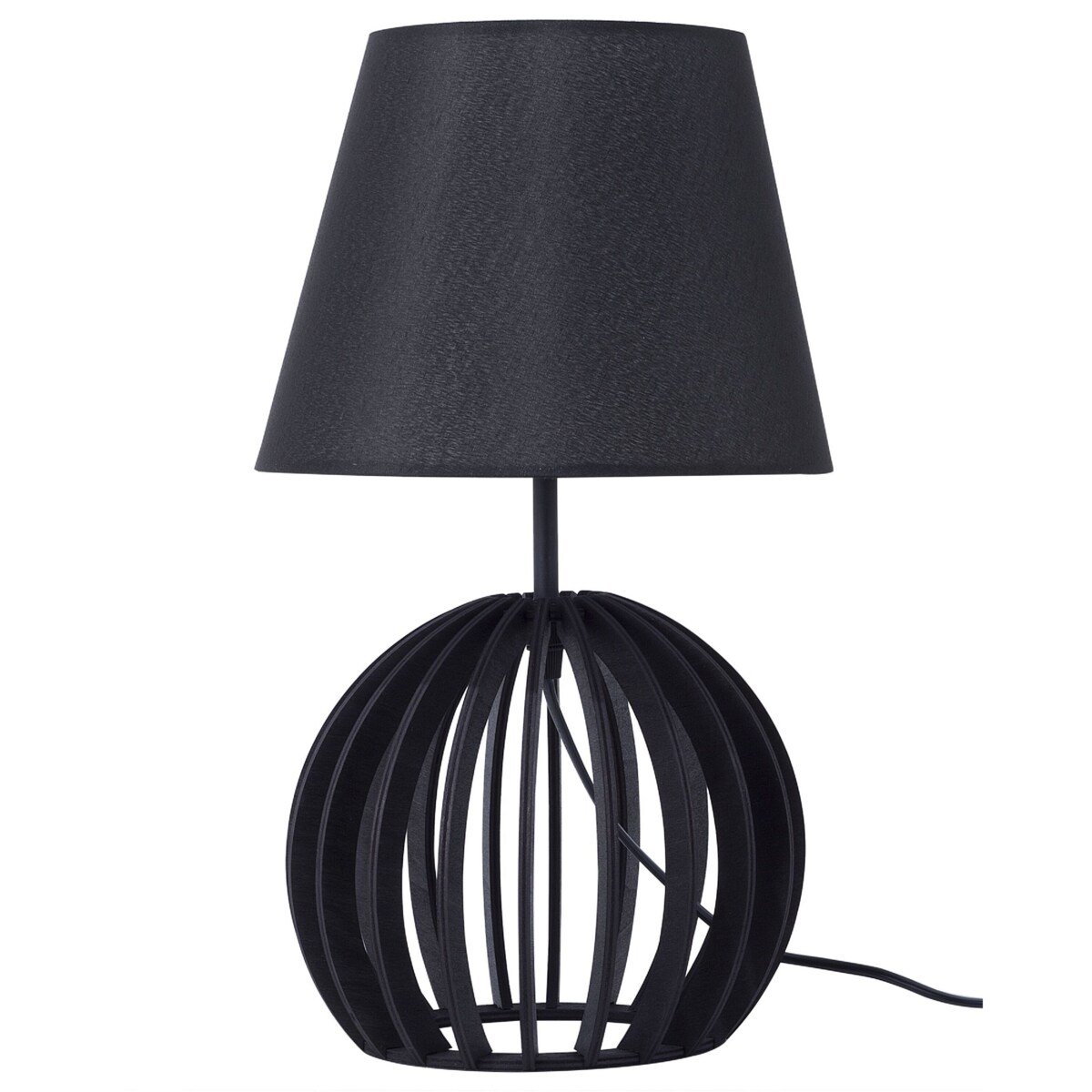 Lampka nocna drewniana czarna SAMO