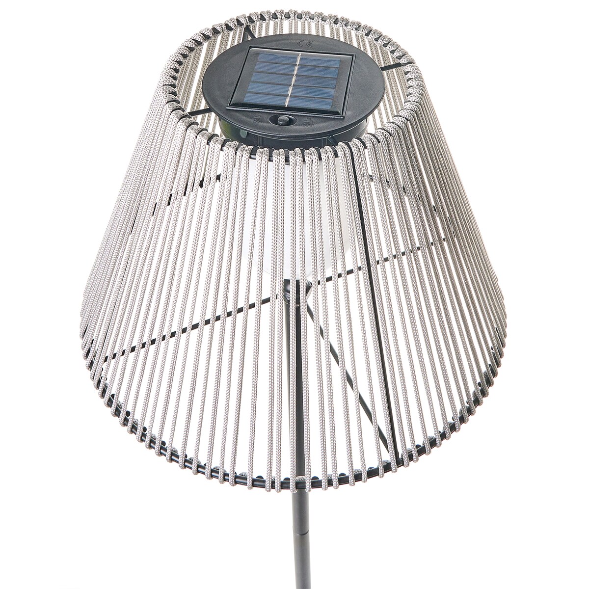 Lampa ogrodowa stojąca solarna LED LUETE Szary