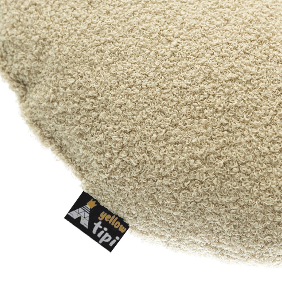 Poduszka Candy Dot, jasny beż, 37 cm, Boucle