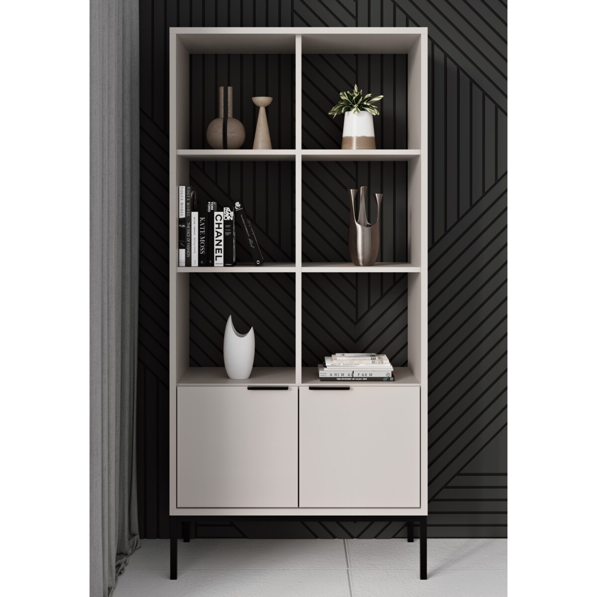 Regał Austin kaszmir &amp; czarny