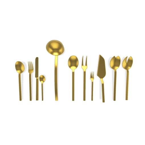 Zestaw sztućców dla 12 osób Oro Ice Stile by Pininfarina, 66 el, Mepra