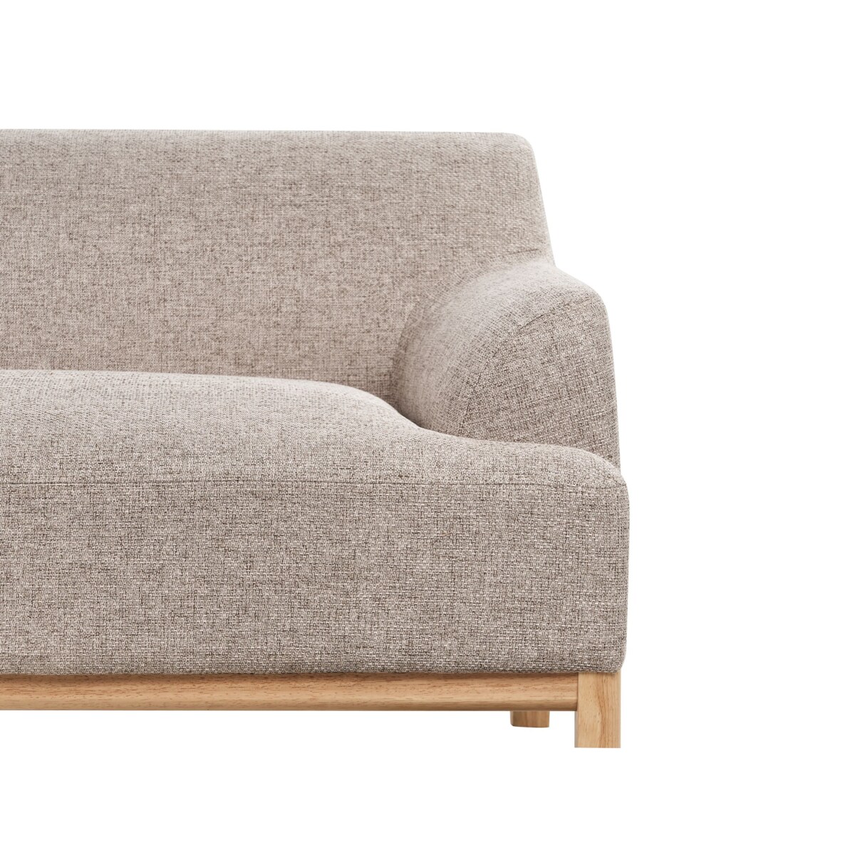 Sofa narożna prawostronna SOSJO Jasnobrązowy Tkanina Prawostronny