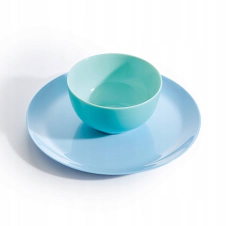 TALERZE DESEROWE 6szt x 19 cm NIEBIESKIE luminarc na ciasta desery jedzenie