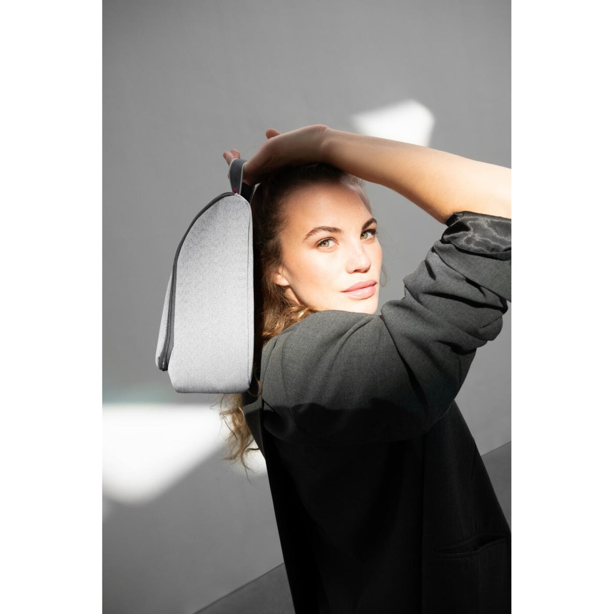 Kosmetyczka TOILETBAG XL, herringbone grey