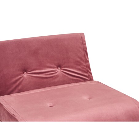 Sofa welurowa rozkładana różowa VESTFOLD