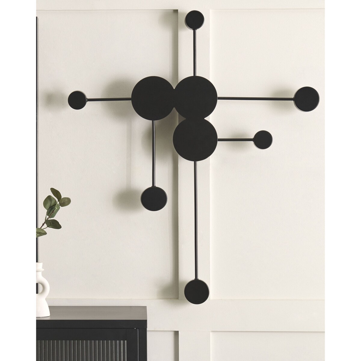 6-punktowa lampa ścienna LED czarna MARIATO