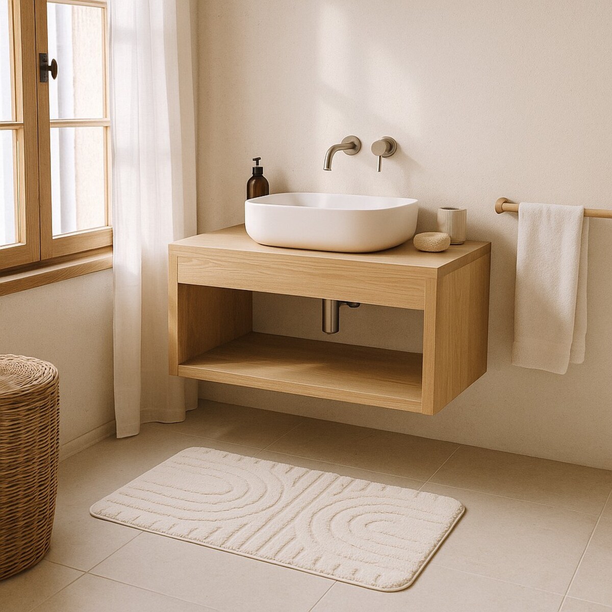 Dywanik łazienkowy JEV, mikrofibra, 45 x 70 cm