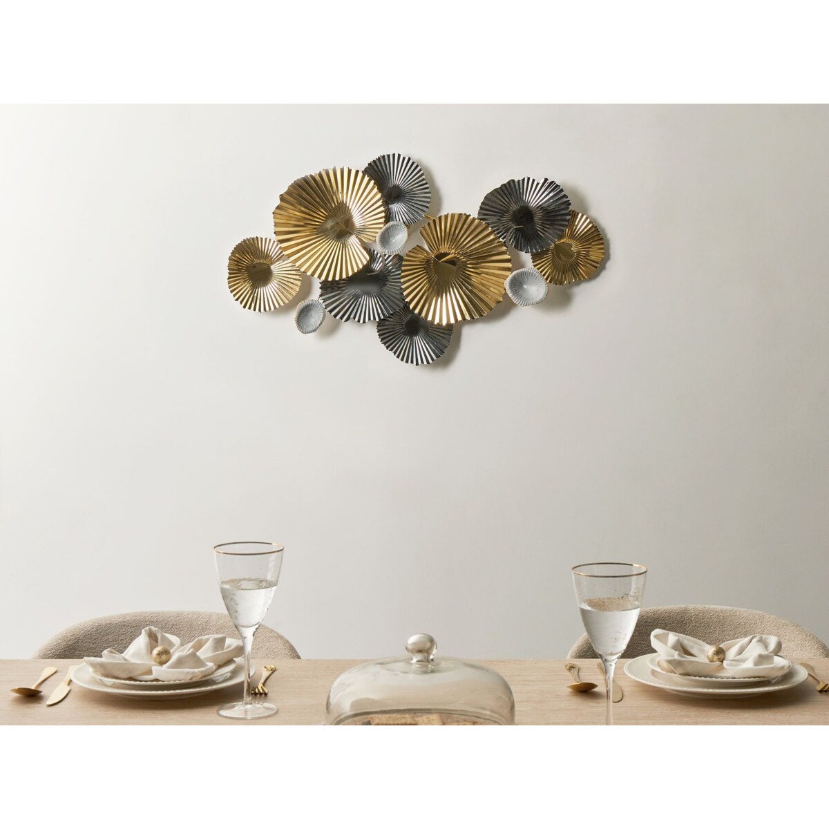 Dekoracja ścienna FRANCIUM Metal 50 cm Kolorowy