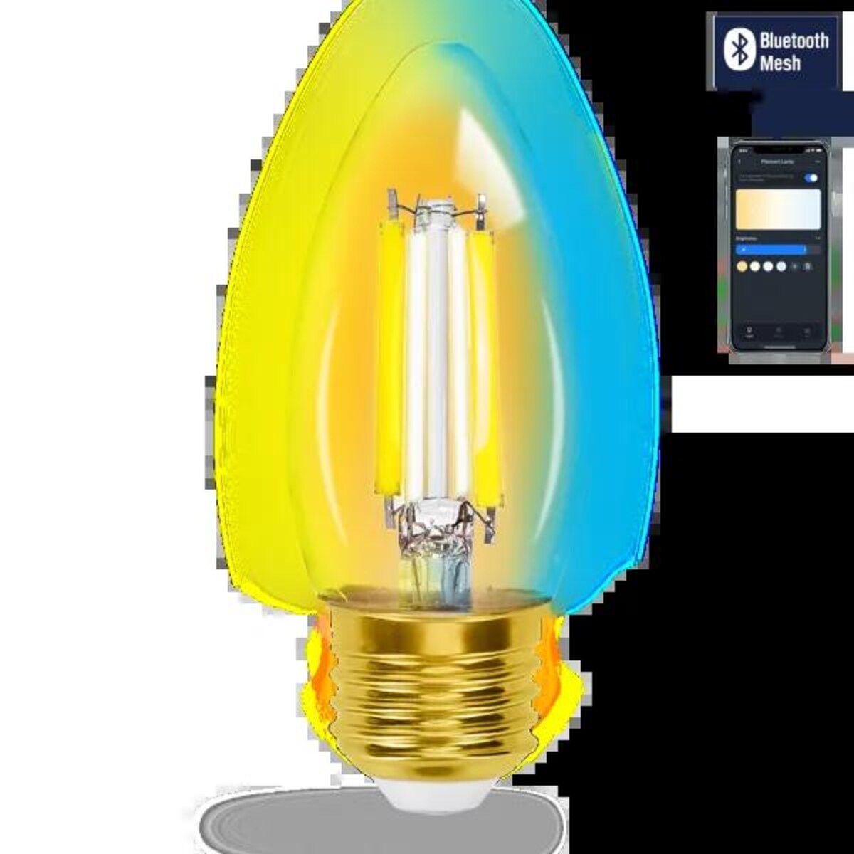 inteligentna żarówka bluetooth mesh c35 4.5w cct
