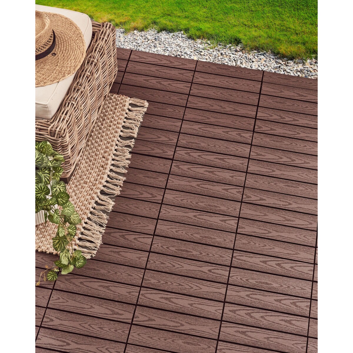 Płytki tarasowe ATESSA Kompozyt WPC Brązowy