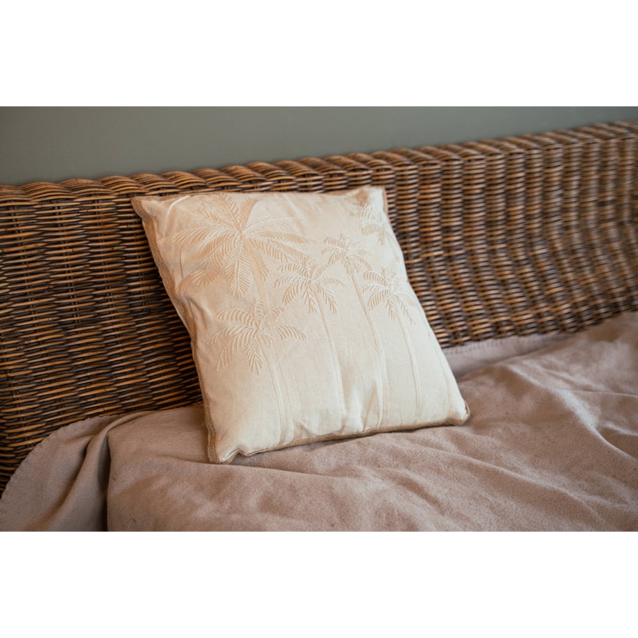 Poduszka dekoracyjna Sea view haftowany wzór, 40 x 40 cm