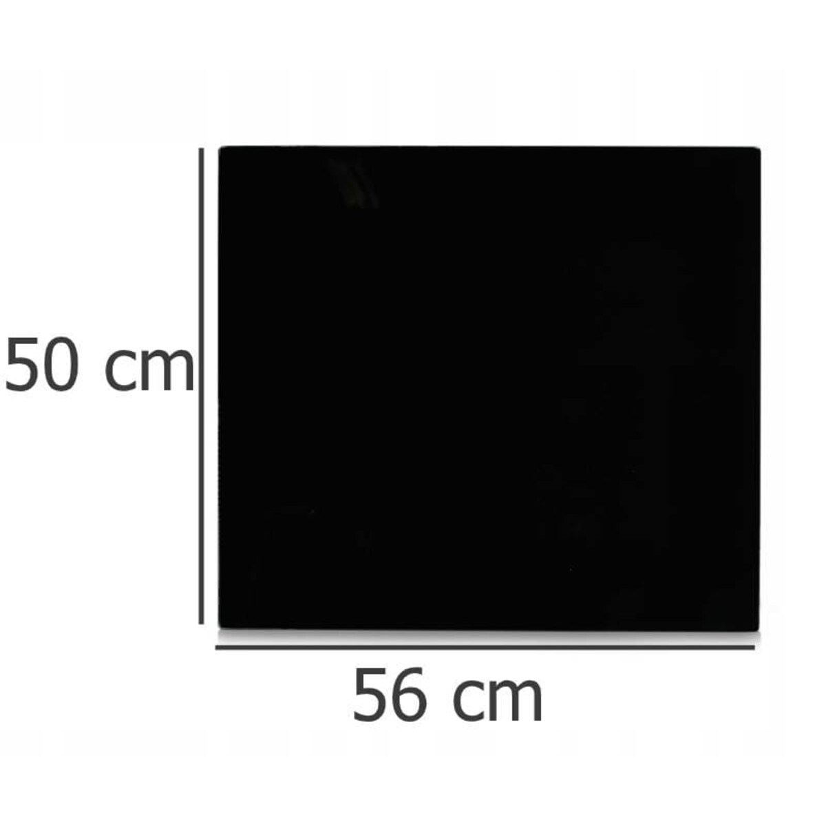 Szklana Płyta Ochronna na Kuchenkę Czarna 56 x 50 cm Kuchenna Nakładka