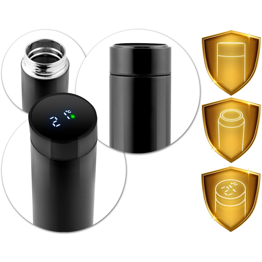 Kubek termiczny z wyświetlaczem termos do samochodu Berdsen