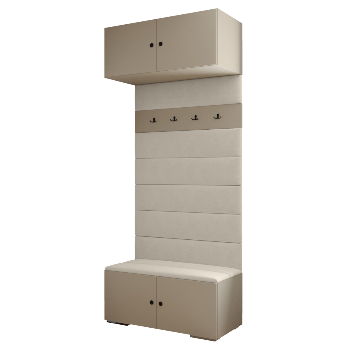 Garderoba do przedpokoju INOVA 2 kaszmir+czarny+manila02