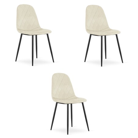 Krzesło Asti nowoczesny design, Beż Aksamit X3