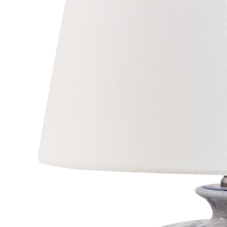 Lampa stołowa SILVES Porcelana Biały/ niebieski