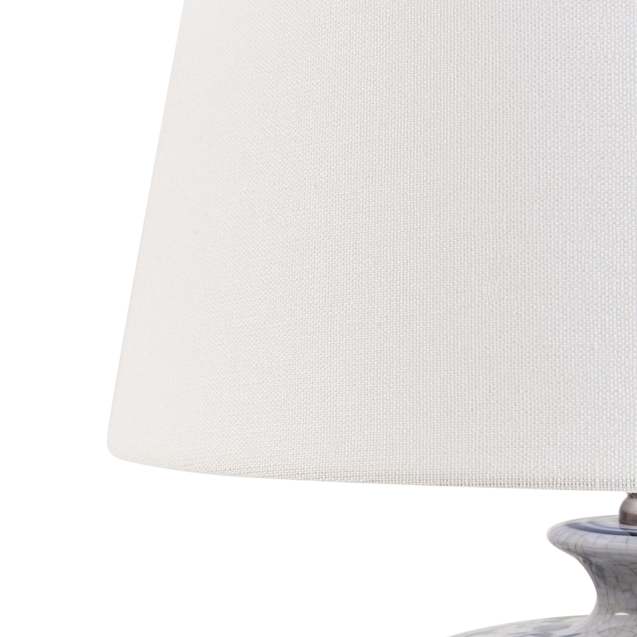 Lampa stołowa SILVES Porcelana Biały/ niebieski