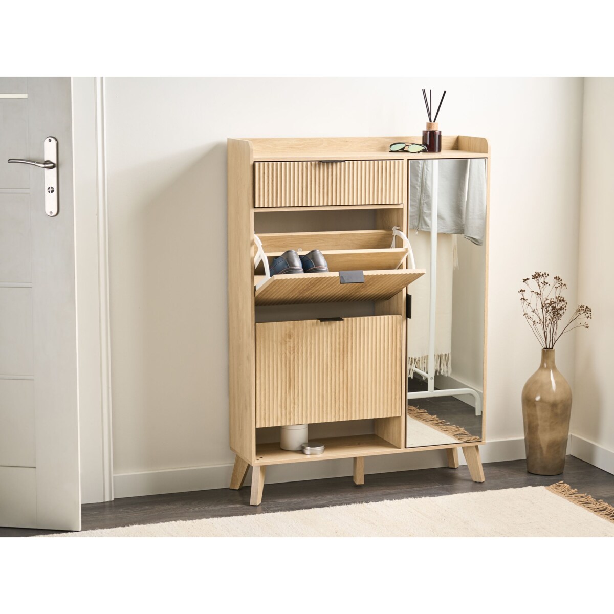 Szafka na buty MOONIE Jasnobrązowy