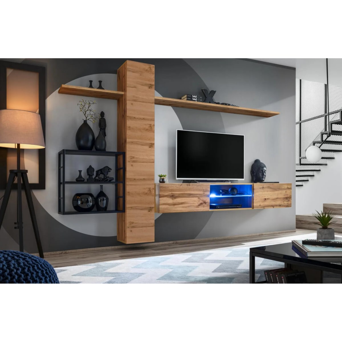 Meblościanka SWITCH MET V dąb