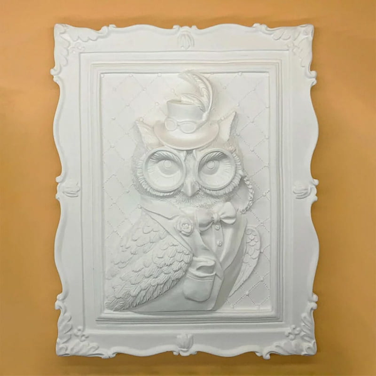 Malowanie 3D - Płaskorzeźba Mądra sowa