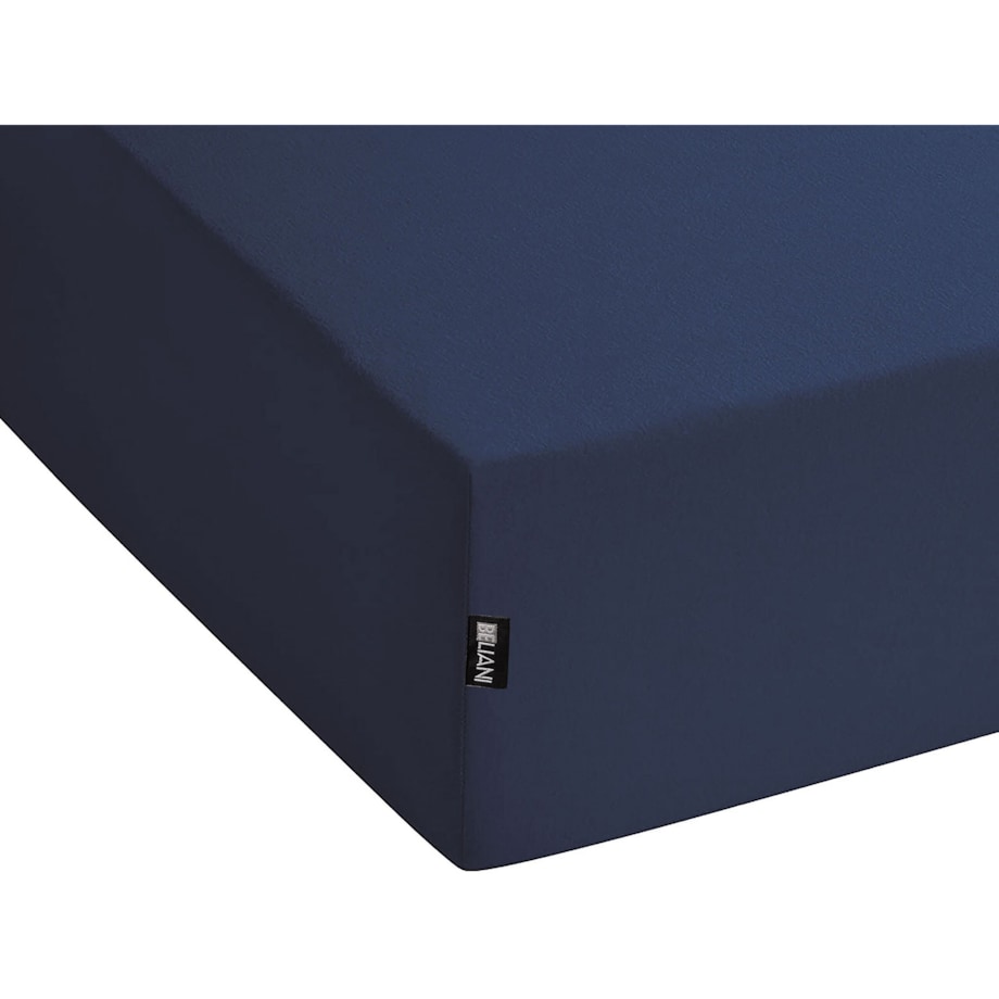 Bawełniane prześcieradło z gumką 160 x 200 cm granatowe HOFUF