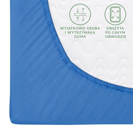 Prześcieradło jersey z gumką 140x200 kolor Chaber