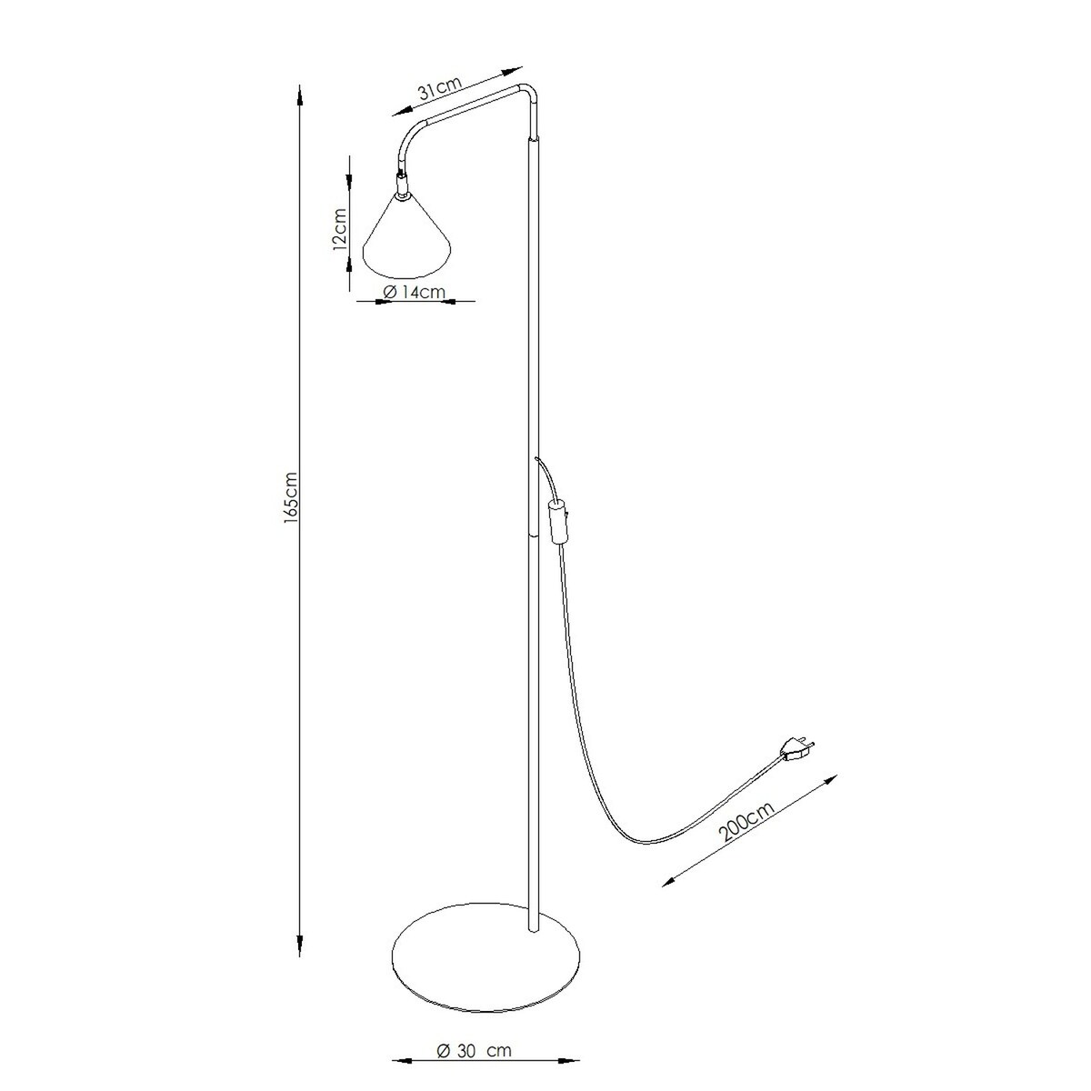 Lampa podłogowa NOX zielona oliwka