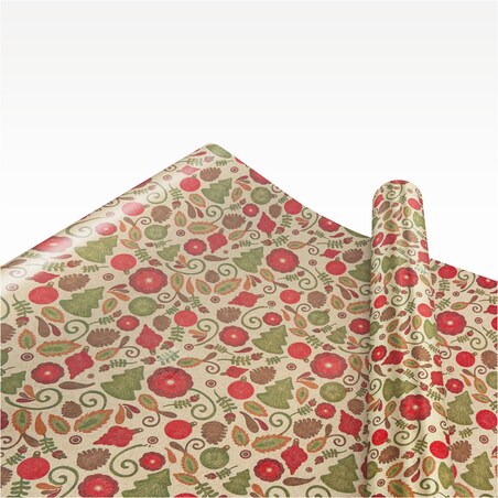 Papier Prezentowy Do Pakowania Prezentów 25 m MEGAROLKA Świąteczny Do Paczek Boże Narodzenie Ozdobny