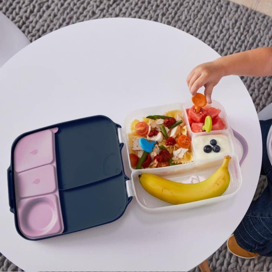 Lunchbox dla dzieci i dorosłych - śniadaniówka z przegródkami i wkładem chłodzącym Indigo Rose, b.box