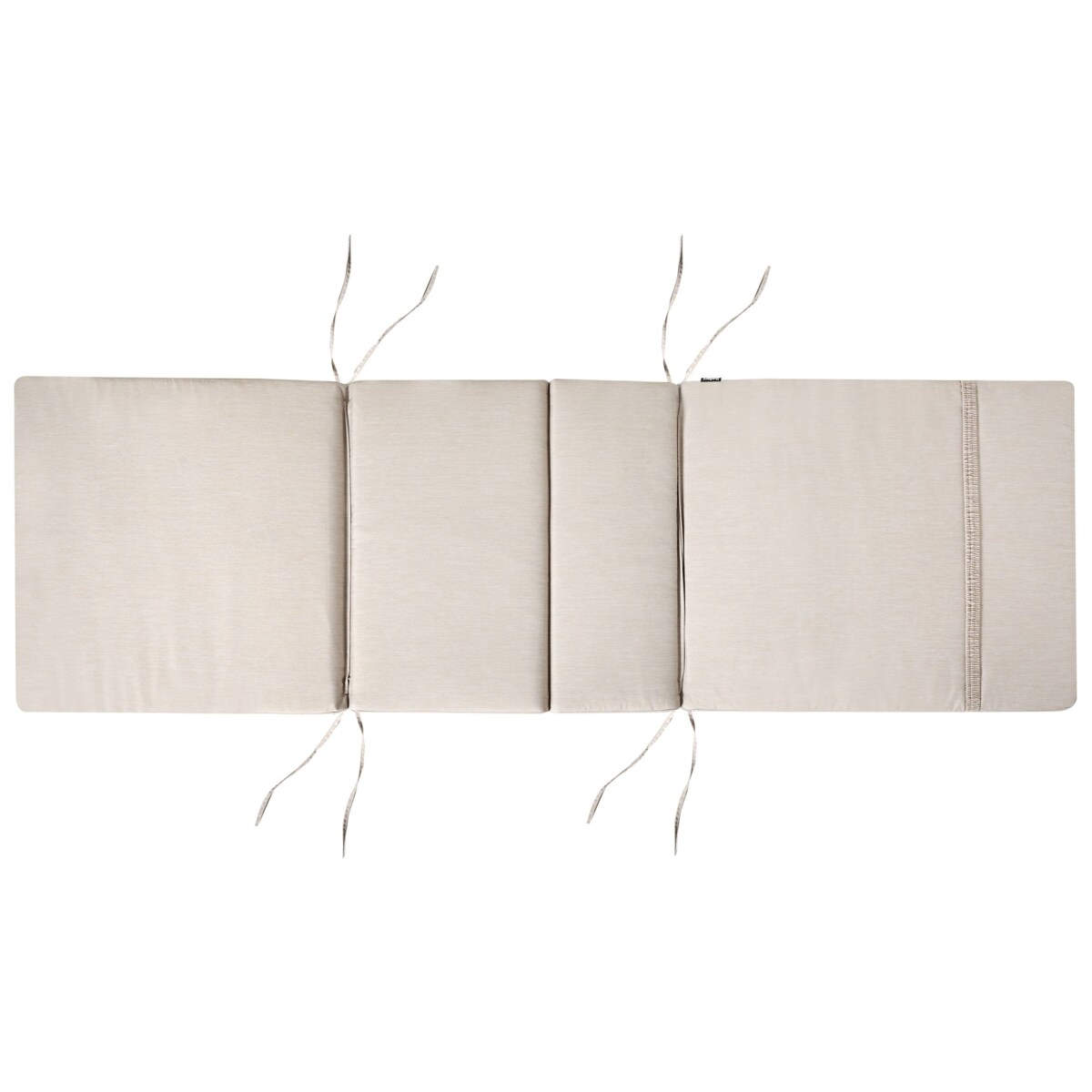 Leżak ogrodowy z poduszką JAVA PREMIUM Drewno akacjowe Jasnobeżowy