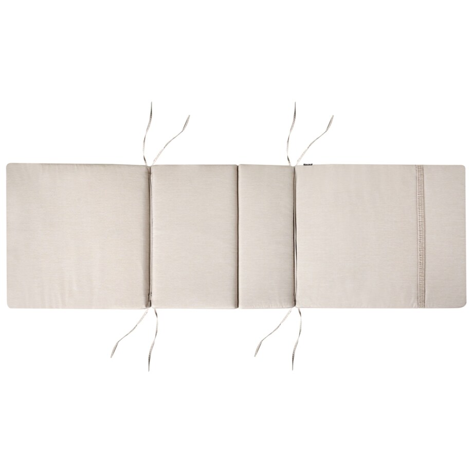 Leżak ogrodowy z poduszką JAVA PREMIUM Drewno akacjowe Jasnobeżowy